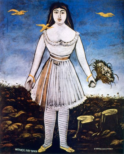 Skådespelerskan Margarita, 1909 av Niko Pirosmanishvili