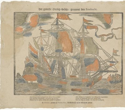Det största krigsskeppet / kallas den Eendracht (titel på objekt) av Nikolaas Muys