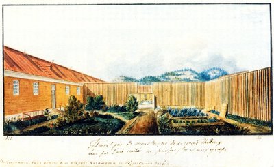 Gård i Peter-fängelset, 1832 av Nikolai Alexandrovich Bestuzhev
