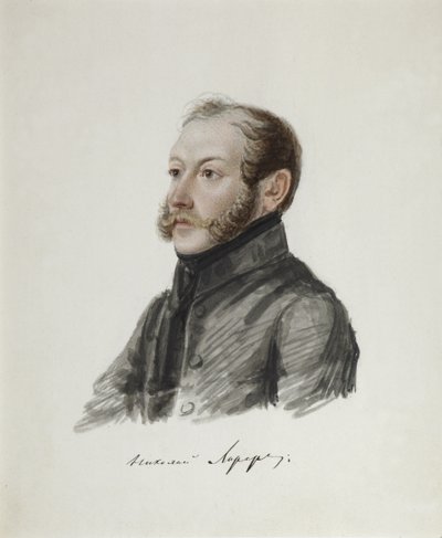 Porträtt av decembrist Nikolai Lorer 1794-1873, 1832-1833 av Nikolai Alexandrovich Bestuzhev