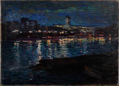 Seine på natten, ca. 1905. av Nikolai Alexandrovich Tarkhov