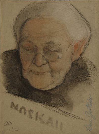 Porträtt av Clara Zetkin 1857-1933, 1921 av Nikolai Andreevich Andreev