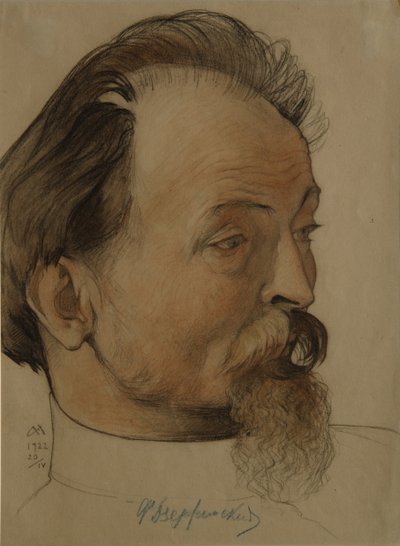 Porträtt av politikern Felix E. Dzerzhinsky 1877-1926, Chekas ordförande, 1922 av Nikolai Andreevich Andreev