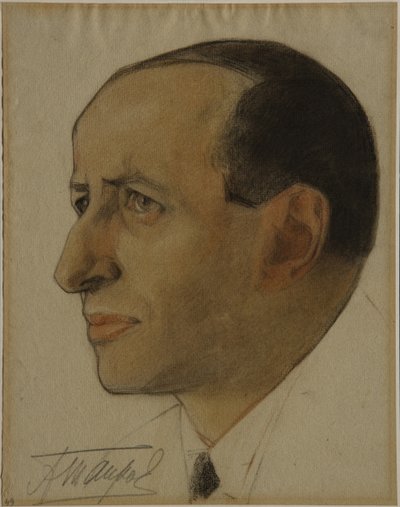Porträtt av regissören Alexander Tairov 1885-1950, början av 1920-talet av Nikolai Andreevich Andreev