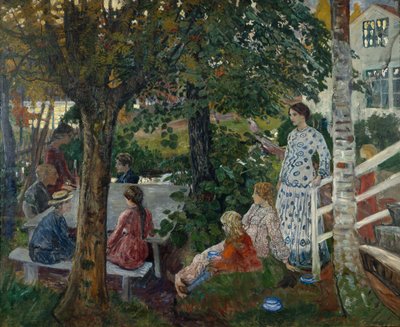 Födelsedag i trädgården av Nikolai Astrup