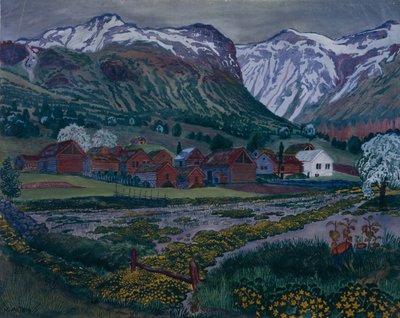 Buttercup Night (olja på duk) av Nikolai Astrup