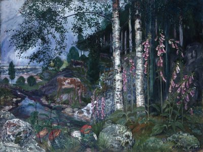 Foxgloves av Nikolai Astrup