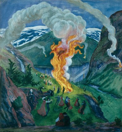 Midsommarbrasa av Nikolai Astrup
