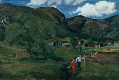Lekande barn av Nikolai Astrup