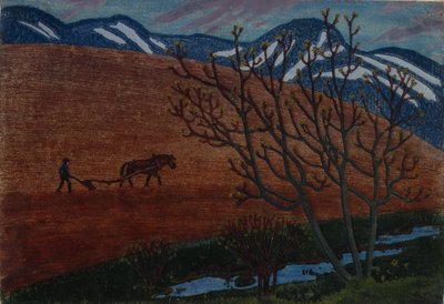 Plogmannen (olja på duk) av Nikolai Astrup