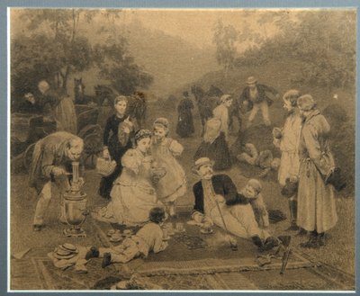 Markägare Tea Party av Nikolai Dmitrievich Dmitriev Orenburgsky