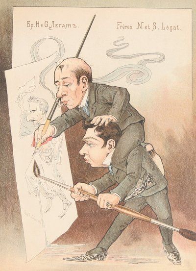 Självkarikatyr Från: Rysk balett i karikatyrer, 1902-1905 av Nikolai Gustavovich Legat