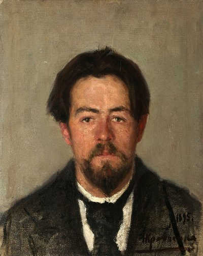 Porträtt av författaren Anton Tjechov