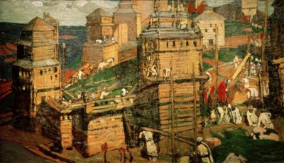 Bygga en stad av Nikolai Konstantinowitsch Roerich