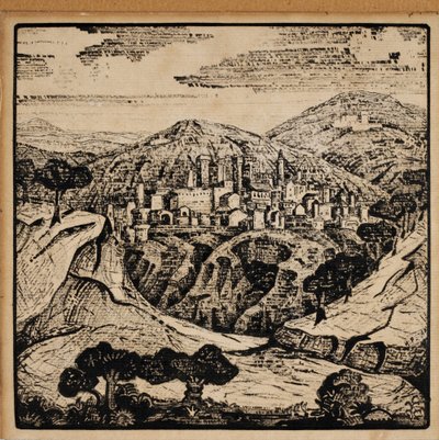 Illustration till de italienska dikterna av Alexander Blok, 1907 av Nikolai Konstantinowitsch Roerich