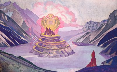 Nagarjunas erövrare av ormen, 1925. av Nikolai Konstantinowitsch Roerich