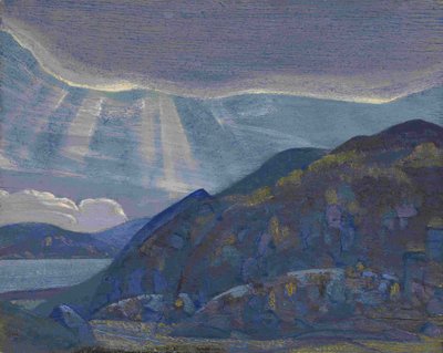 Rocks and Cliffs från serien Ladoga, 1917-1918 av Nikolai Konstantinowitsch Roerich
