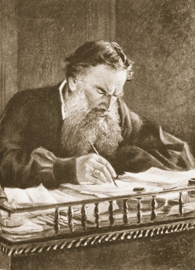 Leo Tolstoy (sepiafoto) av Nikolai Nikolaevich Ge