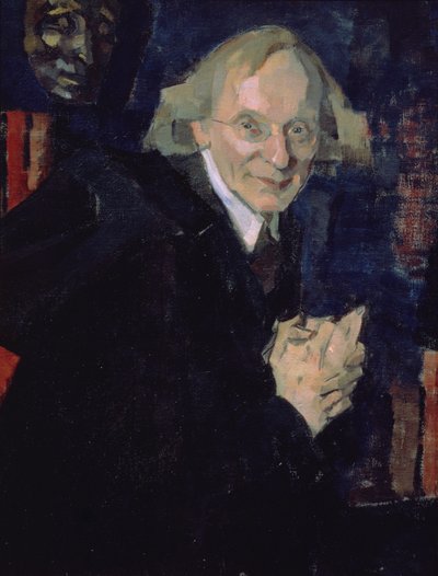 Porträtt av poeten Vyacheslav Ivanovich Ivanov (1866-1949) c.1920 (olja på duk) av Nikolai Pavlovich Ulyanov