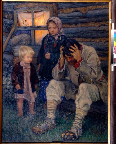 Deuil - Bogdanov-Belsky, Nikolai Petrovich (1868-1945) Sorgolja på duk 1909 Regional Art Museum, Sumy 141x106 av Nikolai Petrovich Bogdanov Belsky