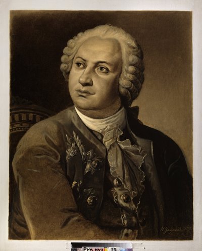 Porträtt av Mikhail Vassilievitch Lomonossov av Nikolai Petrovich Zagorsky