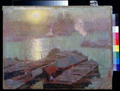Seinen i Paris (Seine i Paris). Målning av Nikolai Vasilyevich Dosekin (1863-1935). Olja på duk, 48,2 x 63,7 cm av Nikolai Vasilyevich Dosekin