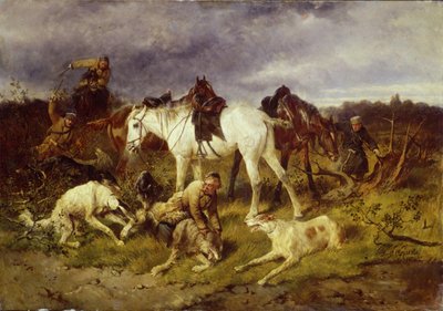 På jakten, 1870-talet av Nikolai Yegorovich Sverchkov