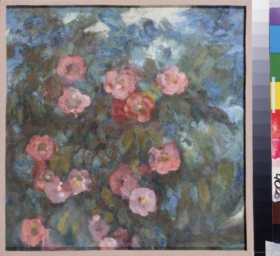Blombukett. Verk av Nikolai Nikolayevich Sapunov (Sapounov) (1880-1912), tempera på kartong, cirka 1910. Rysk konst, 1900-talet, jugend. Statens friluftsmuseum Rostov, Moskva. av Nikolaj Nikolaevic Sapunov