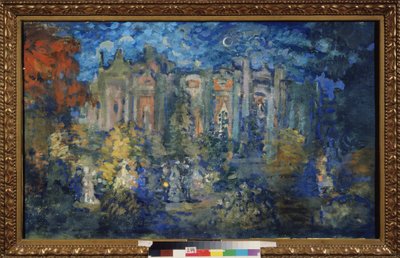 Nattfest. Verk av Nikolaj Nikolajevitj Sapunov (Sapounov) (1880-1912), tempera på kartong, omkring 1900. Rysk konst, 1900-tal, symbolik. State A. Radishchev Art Museum, Saratov (Ryssland). av Nikolaj Nikolaevic Sapunov
