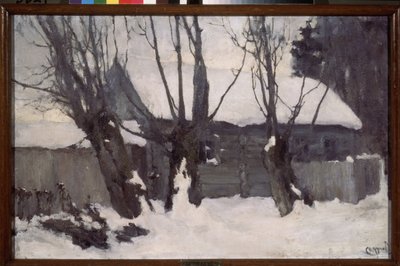 Hiver. Peinture de Nikolay Nikolevich Sapunov (Sapunov) (1880-1912), huile sir toile av Nikolaj Nikolaevic Sapunov