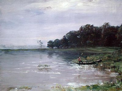 Landskap med båt, kväll av Nikolay Nikanorovich Dubovskoy