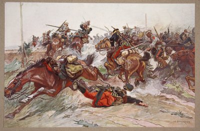 Slaget vid Wafangou av Nikolai Semyonovich Samokish