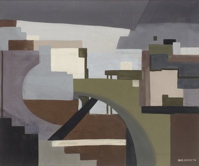 Precisionistisk stadsbild av Niles Spencer