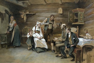 Ett förslag (kroppsfärg på papper) av Nils Bergslien