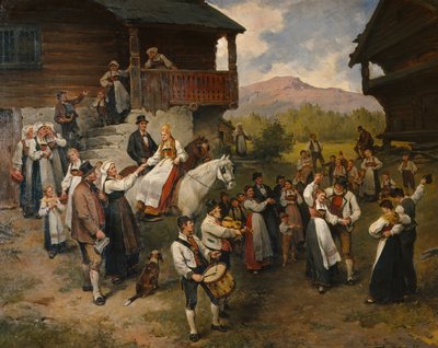 Bondebröllop i Eidsfjord av Nils Bergslien