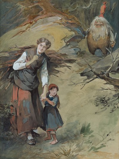 Flickbarn och pixie av Nils Bergslien