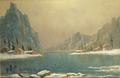 Skaters on a Lake, 1800-talet av Nils Hans Christiansen