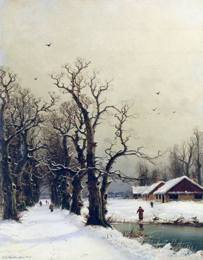 Vinterscene, 1800-tallets svenske av Nils Hans Christiansen