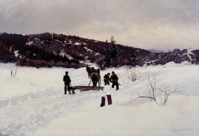 Rensa bort snö av Nils Hansteen