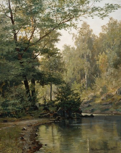Skogssjön (oljemålning) av Nils Hansteen