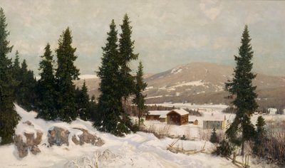 Från Österdalen (olja på duk) av Nils Hansteen