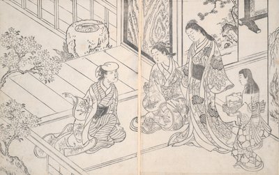 En inhemsk scen av Nishikawa Sukenobu