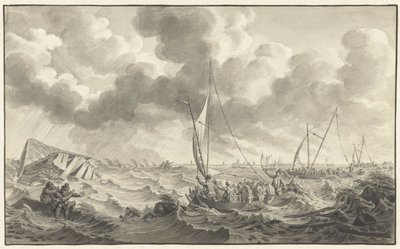 Dykebrott nära Kampen, 1775 av Noach van der Meer (II)