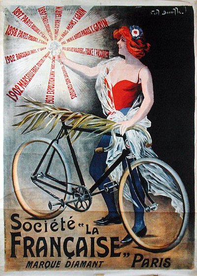 Affisch som gör reklam för företaget "La Francaise". av Noel Dorville