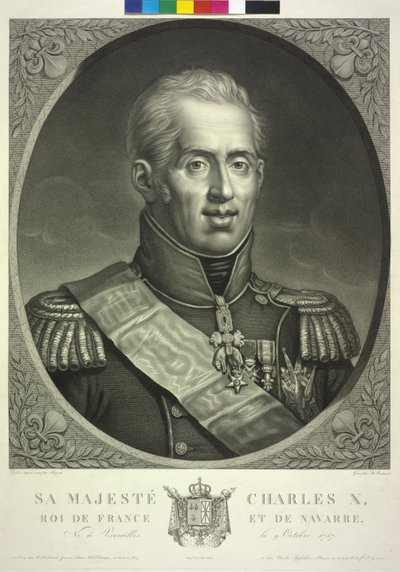 Kung av Frankrike Karl X av Noel Francois Bertrand