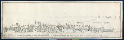 Kartusianerna i Palais de Luxembourg (penna och bläck på papper) av Noel Gasselin