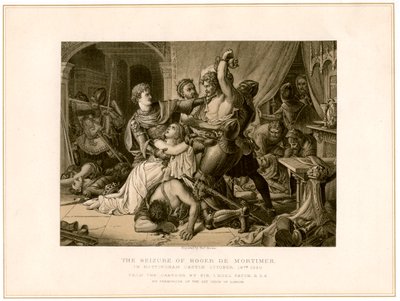 Beslagtagandet av Roger de Mortimer 1287-1330 vid Nottingham Castle, 1800-talet. av Noel Paton