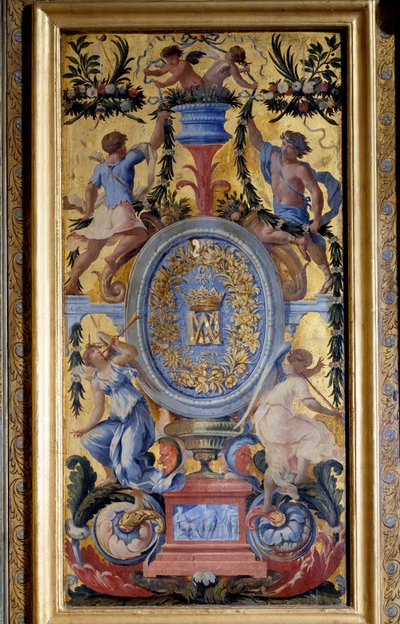 Dekorativ panel av skåpet i Marechale de La Meilleraye realiserad av Noel Quillerier (1594-1669) av Noel Quillerier