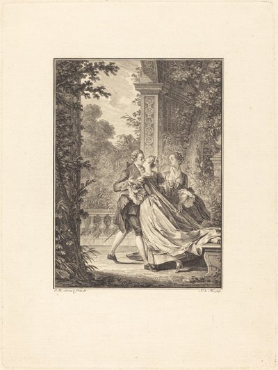Utan att förstå något av detta mysterium av Noël Le Mire after Jean Michel Moreau