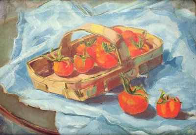 Korg med tomater, ca 1936 (olja på duk) av Nora Summers